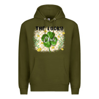 Army Green the lucky club Premium Hoodie - MaliasSmallBusiness