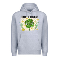 Heather Grey the lucky club Premium Hoodie - MaliasSmallBusiness