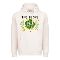 Pale Pink the lucky club Premium Hoodie - MaliasSmallBusiness