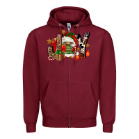 Burgundy joy gnomes Zipper Hoodie - FaDigitalArtStudio