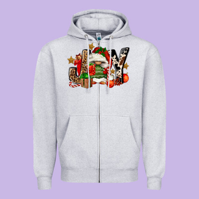 Joy Gnomes Zipper Hoodie Designed By Fadigitalartstudio