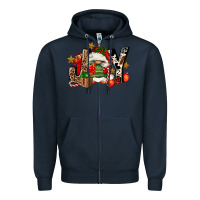 Navy joy gnomes Zipper Hoodie - FaDigitalArtStudio