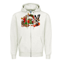 Oatmeal Heather joy gnomes Zipper Hoodie - FaDigitalArtStudio