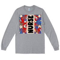 Heather Grey american nurse Long Sleeve Tee - Zillion Design Studio