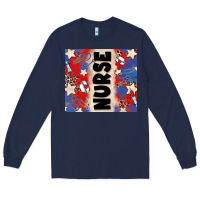 Navy american nurse Long Sleeve Tee - Zillion Design Studio