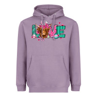 Lavender love easter floral longhaired cow Heavyweight Hoodie - Jasminsmagicworld