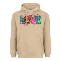Mushroom love easter floral longhaired cow Heavyweight Hoodie - Jasminsmagicworld