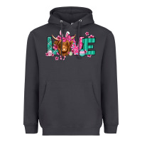 Smoke love easter floral longhaired cow Heavyweight Hoodie - Jasminsmagicworld