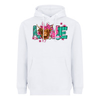 White love easter floral longhaired cow Heavyweight Hoodie - Jasminsmagicworld