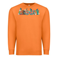 Carrot groovy with peace  sign flowers Premium Sweatshirt - Artiststas
