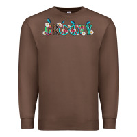 Chestnut groovy with peace  sign flowers Premium Sweatshirt - Artiststas