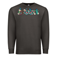 Smoke groovy with peace  sign flowers Premium Sweatshirt - Artiststas