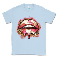 Dusty Blue volleyball lips Classic Tee - Zillion Design Studio