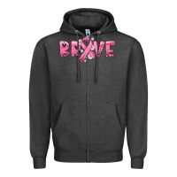 Charcoal Heather brave with ribbon Zipper Hoodie - HRA Design Shop