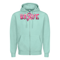 Seafoam brave with ribbon Zipper Hoodie - HRA Design Shop