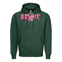 Sports Green brave with ribbon Zipper Hoodie - HRA Design Shop