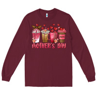 Burgundy mothers day coffee cups Long Sleeve Tee - texasbilliewilder