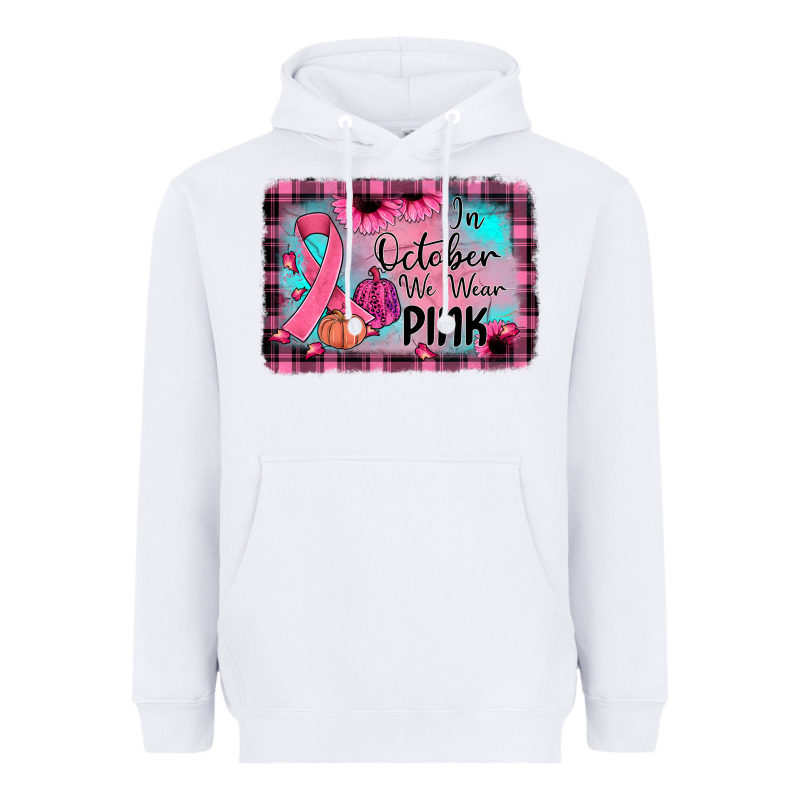 In October We Wear Pink Heavyweight Hoodie by JahusDesignShop | Teevron