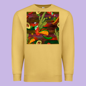 Mexican Food Seamless Pattern Premium Sweatshirt Designed By Bundleandbundleshop