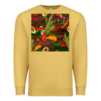 Antique Gold mexican food seamless pattern Premium Sweatshirt - BundleAndBundleShop