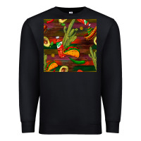 Black mexican food seamless pattern Premium Sweatshirt - BundleAndBundleShop