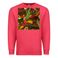 Cardinal mexican food seamless pattern Premium Sweatshirt - BundleAndBundleShop