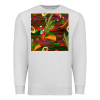 Dove Grey mexican food seamless pattern Premium Sweatshirt - BundleAndBundleShop