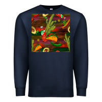 Navy mexican food seamless pattern Premium Sweatshirt - BundleAndBundleShop