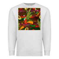 Oatmeal Heather mexican food seamless pattern Premium Sweatshirt - BundleAndBundleShop