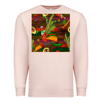 Pale Pink mexican food seamless pattern Premium Sweatshirt - BundleAndBundleShop