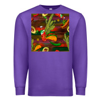 Purple mexican food seamless pattern Premium Sweatshirt - BundleAndBundleShop