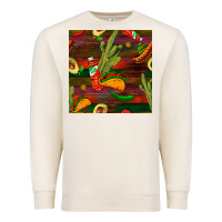 Sandshell mexican food seamless pattern Premium Sweatshirt - BundleAndBundleShop