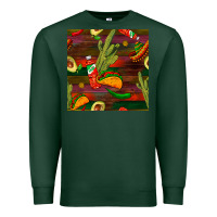 Sports Green mexican food seamless pattern Premium Sweatshirt - BundleAndBundleShop