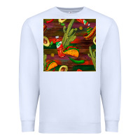 White mexican food seamless pattern Premium Sweatshirt - BundleAndBundleShop