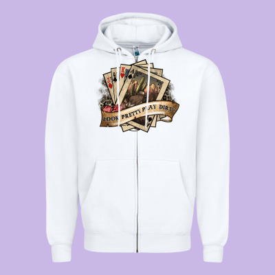 Look Pretty Play Dirty Zipper Hoodie Designed By Sublimationcraftshop