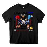 Black baseball mom Heavy Core Tee - CowhideDigitalArt