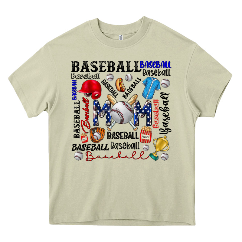 Baseball Mom Heavy Core Tee by CowhideDigitalArt | Teevron