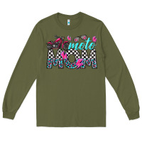 Army Green moto mom Long Sleeve Tee - texasbilliewilder