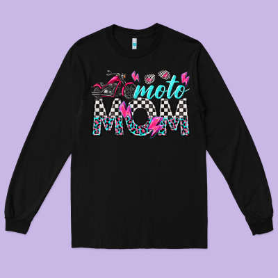 Moto Mom Long Sleeve Tee Designed By Texasbilliewilder