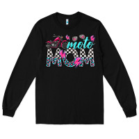 Black moto mom Long Sleeve Tee - texasbilliewilder