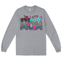 Heather Grey moto mom Long Sleeve Tee - texasbilliewilder