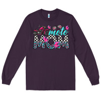 Plum moto mom Long Sleeve Tee - texasbilliewilder