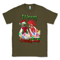 Army Green christmas roosters Classic Tee - RanaPortraitStore