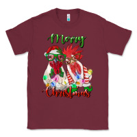 Burgundy christmas roosters Classic Tee - RanaPortraitStore