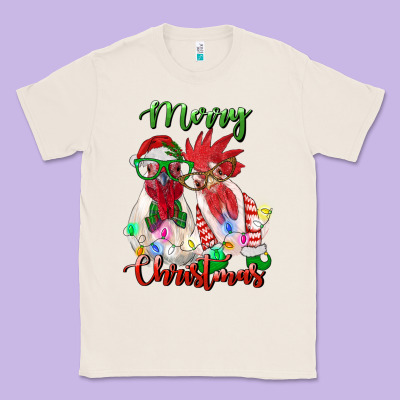 Christmas Roosters Classic Tee Designed By Ranaportraitstore
