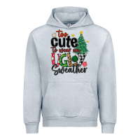 Heather Grey too cute to wear ugly  christmas Urban Hoodie - MaliasSmallBusiness