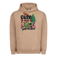 Pigment Burro too cute to wear ugly  christmas Urban Hoodie - MaliasSmallBusiness