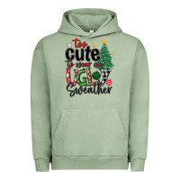 Pigment Oil Green too cute to wear ugly  christmas Urban Hoodie - MaliasSmallBusiness