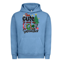 Pigment Pebble Blue too cute to wear ugly  christmas Urban Hoodie - MaliasSmallBusiness