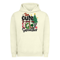 Pigment Pistachio too cute to wear ugly  christmas Urban Hoodie - MaliasSmallBusiness